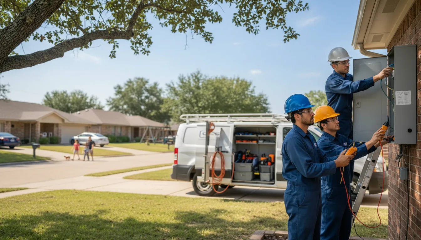 Certified electrician providing emergency electrical services in Bremond, TX